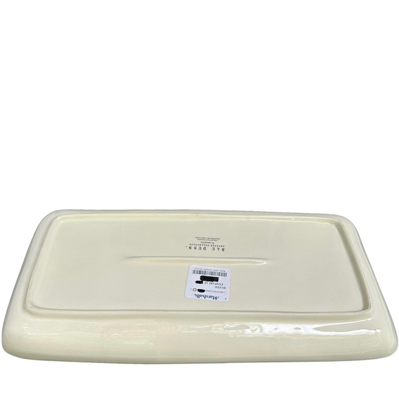 Rae Dunn Christmas Platter NAUGHTY & NICE White Black Long Letters NWT 2017 OG - Picture 12 of 16